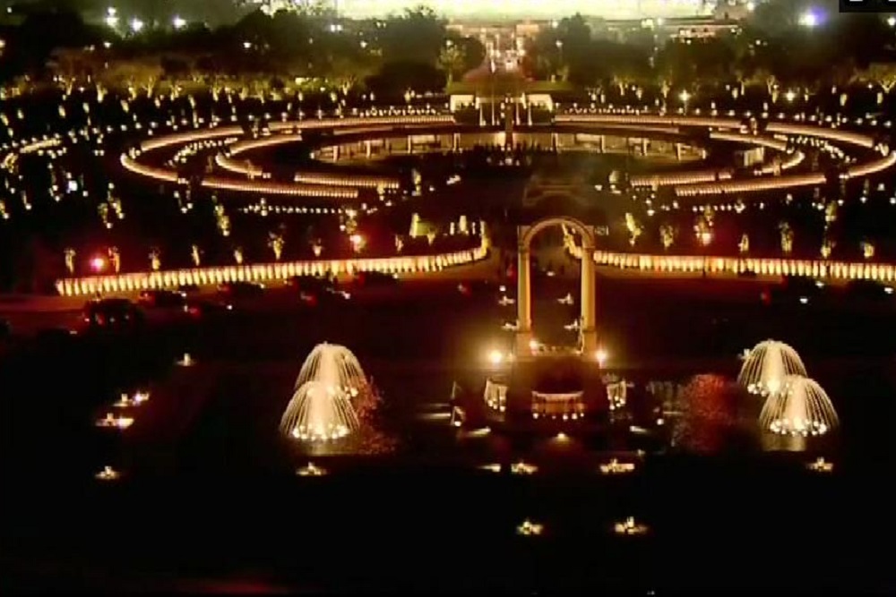 दिल्ली में नेशनल वॉर मेमोरियल का दृश्य