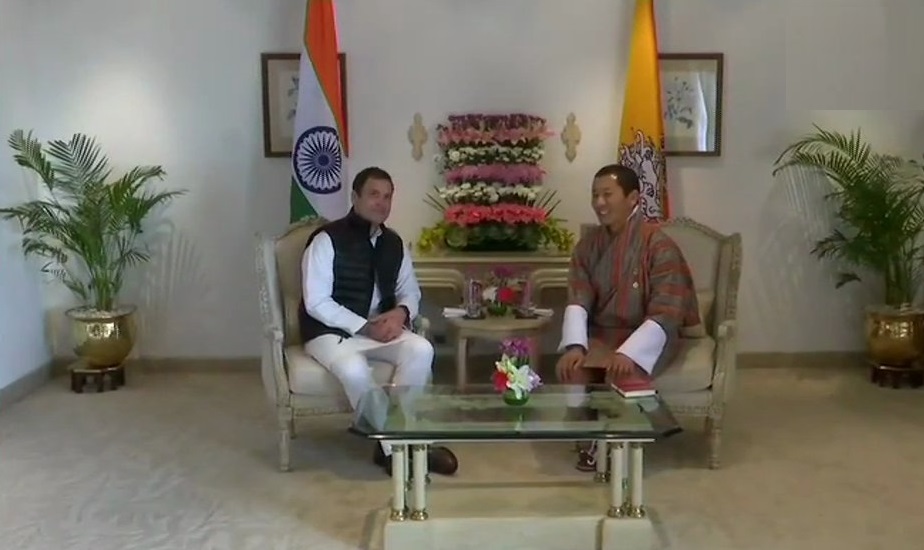 भूटान के प्रधानमंत्री लोटे शेरिंग से कांग्रेस अध्यक्ष राहुल गांधी ने की मुलाकात