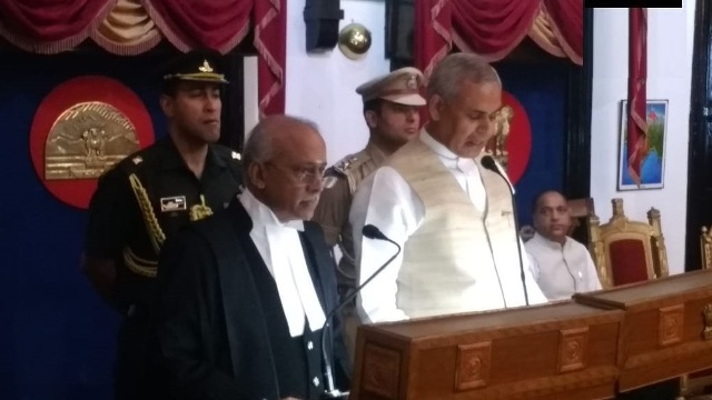 हिमाचल प्रदेश हाई कोर्ट के मुख्य न्यायाधीश के रूप में शपथ लेते न्यायमूर्ति वी रामसुब्रमण्यन।