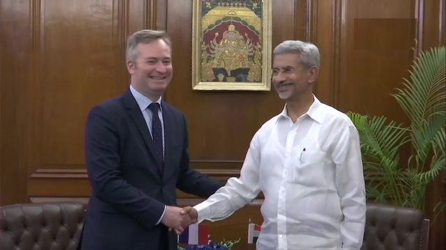 राजधानी दिल्ली में यूरोप और फ्रांस के विदेश मामलों के मंत्री जेबी लेमोयने ने की विदेश मंत्री एस जयशंकर से मुलाकात