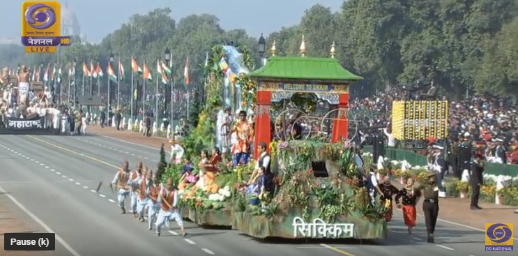 70वां गणतंत्र दिवस: राजपथ पर सिक्किम की झांकी