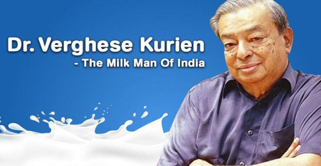 श्वेत क्रांति के जनक वर्गीज कुरियन ने दूध उत्पादन में भारत को नंबर वन बनाया