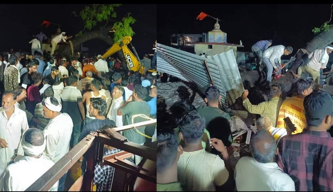 महाराष्ट्र : अकोला के मंदिर में टिन शेड पर पेड़ गिरने से सात की मौत, 23 घायल