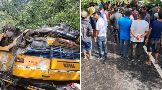हिमाचल के कुल्लू में भीषण हादसा, खाई में गिरी बस;  लगभग 16 लोगों की मौत