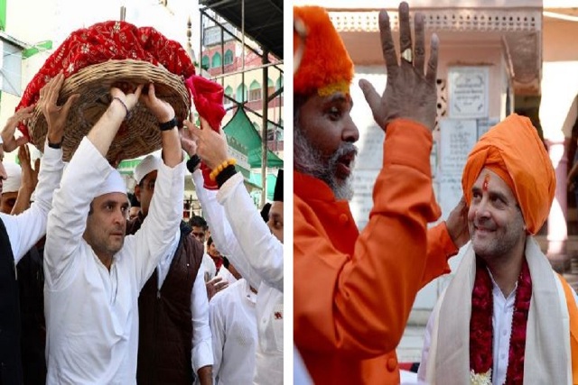 राजस्थान के रण में राहुल गांधी, अजमेर में जियारत के बाद पुष्कर में पूजा