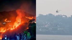 नैनीताल के जंगल में लगी आग 36 घंटे के पार; मुख्यमंत्री ने वायुसेना, सेना से मांगी मदद