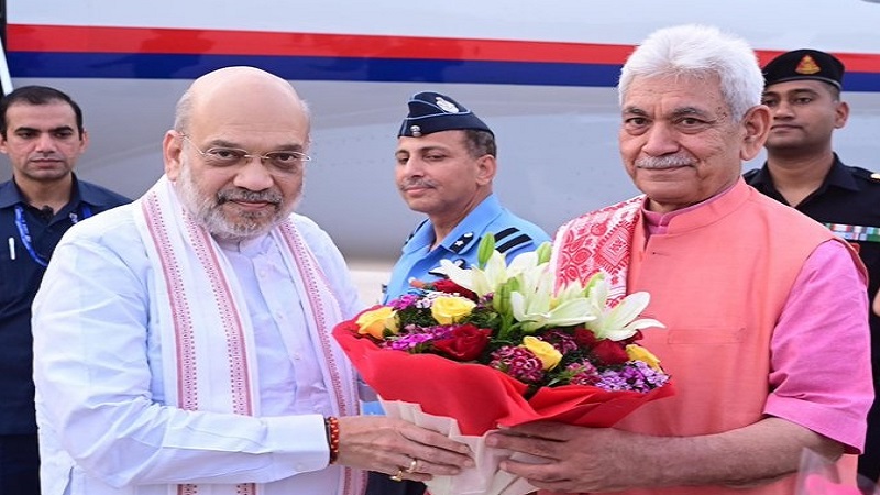 अमित शाह जम्मू-कश्मीर के तीन दिवसीय दौरे पर पहुंचे जम्मू, भाजपा विधायकों के साथ की बैठक