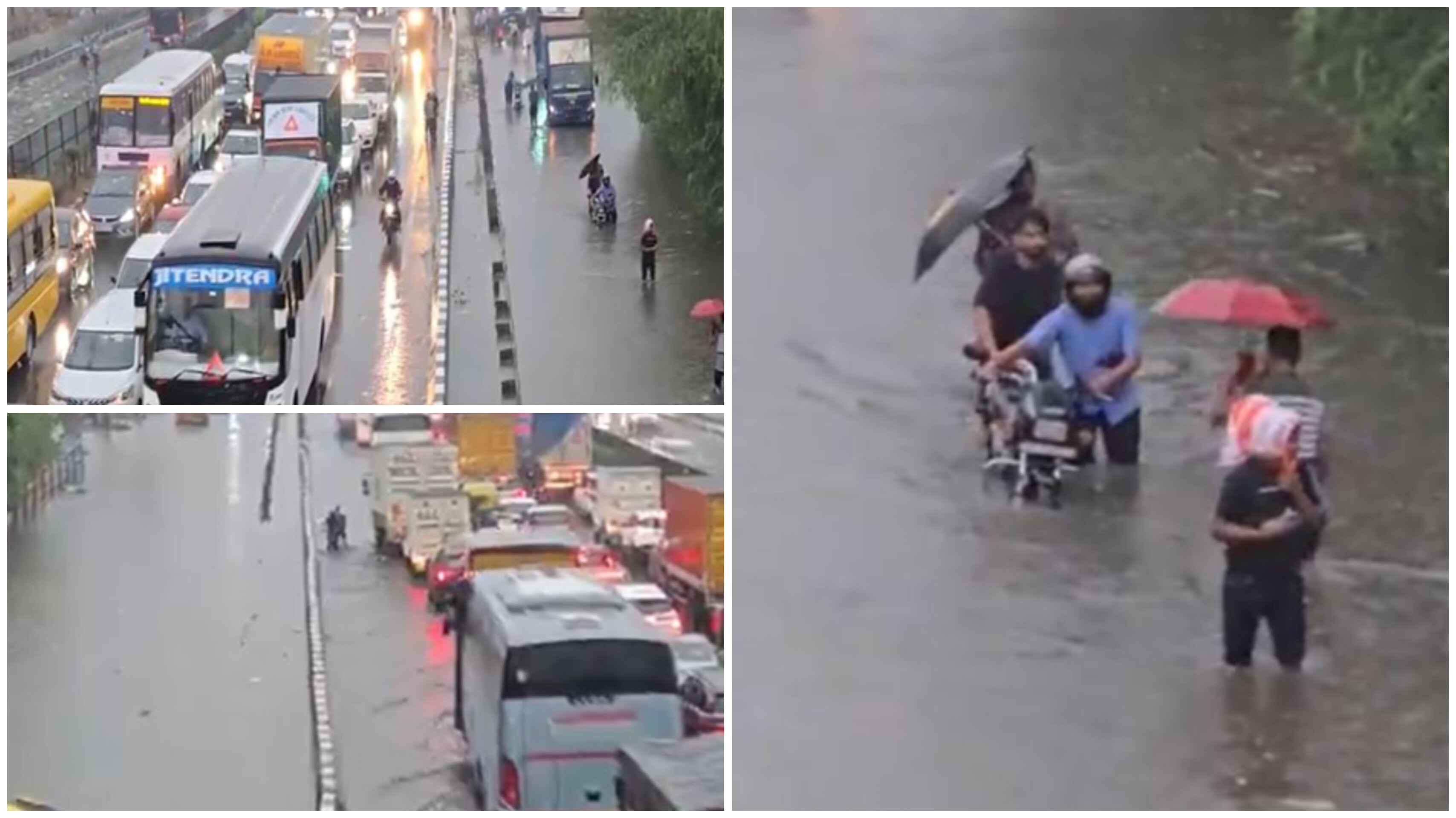 दिल्ली-एनसीआर में तेज बारिश से जनजीवन अस्त-व्यस्त, जलभराव और तेज हवाओं ने बढ़ाई मुसीबत