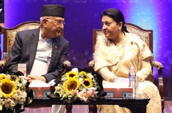 नेपाल: ओली की पार्टी ने पूर्व राष्ट्रपति भंडारी के सक्रिय राजनीति में लौटने के प्रयास को अनुचित बताया
