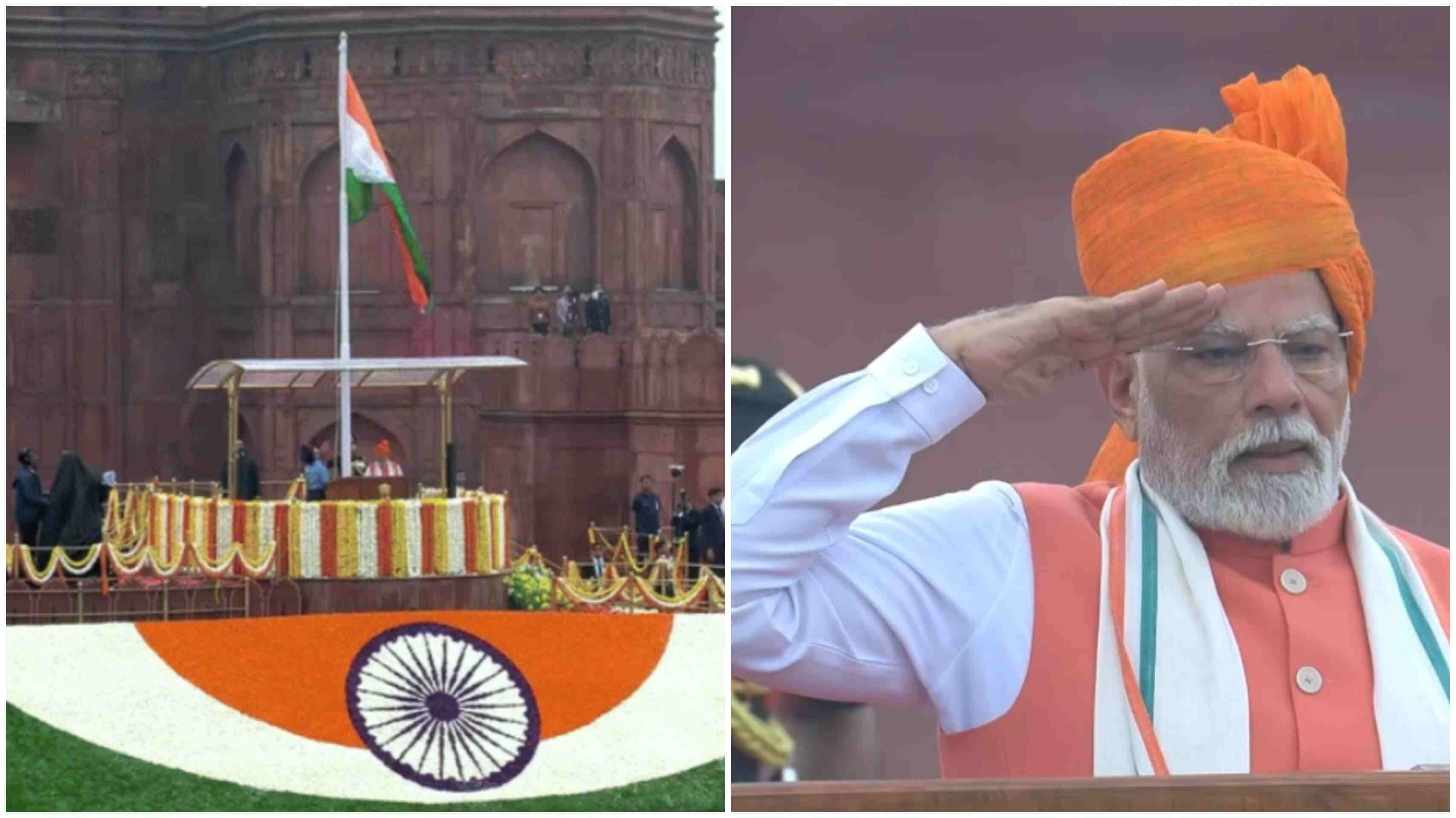 भारत मना रहा 79वां स्वतंत्रता दिवस, पीएम मोदी ने लाल किले से लगातार 12वीं बार फहराया तिरंगा