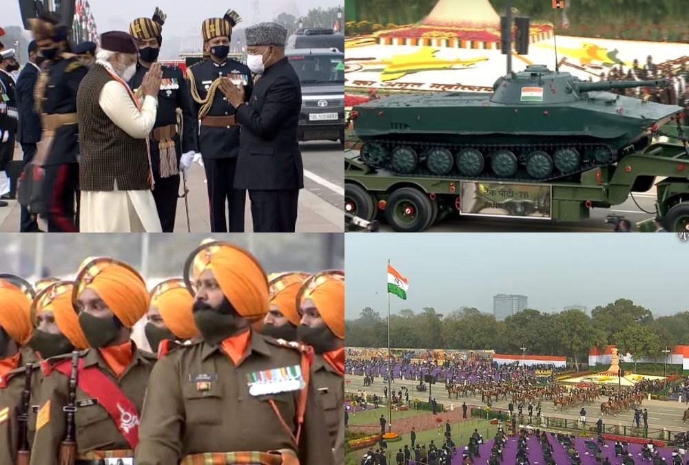 गणतंत्र दिवस परेड: तस्वीरों में देखें टैंक, मिसाइल, लॉन्चर और सैनिकों की टुकड़ियां