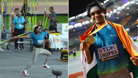 विश्व एथलेटिक्स चैंपियनशिप: नीरज चोपड़ा ने भारत के लिए जीता पहला स्वर्ण, पाकिस्तान के नदीम को हराया