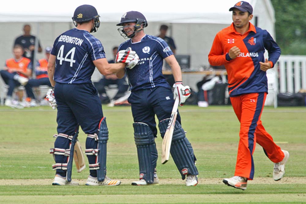 स्‍कॉटलैंड ने टी-20 अंतरराष्ट्रीय क्रिकेट में की तीसरी सबसे बड़ी साझेदारी, नीदरलैंड को हराया