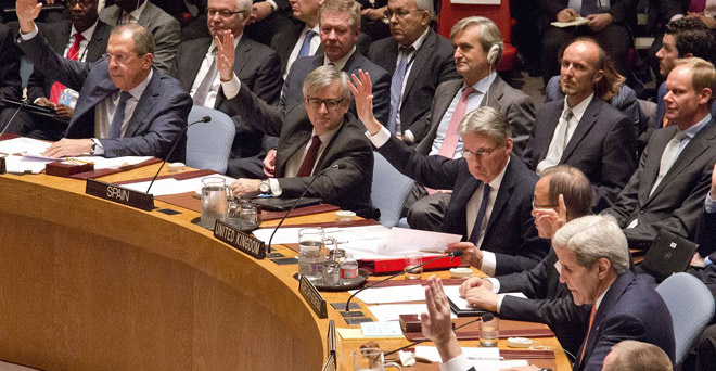 संयुक्त राष्ट्र में पारित हुआ सीरिया में शांति का प्रस्ताव