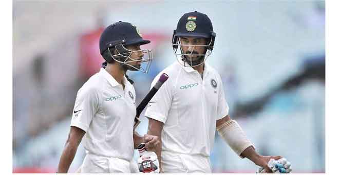 कोलकाता टेस्टः दूसरे दिन का खेल बारिश ने धोया, पुजारा-साहा पर टिकी भारतीय उम्मीदें