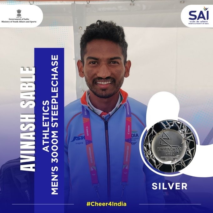 कॉमननवेल्थ गेम्स में भारत को मिला एक और पदक,  3 हजार मीटर स्टीपलचेज में अविनाश साबले ने जीता सिल्वर मेडल