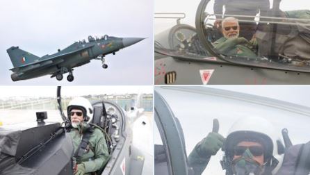 प्रधानमंत्री मोदी ने तेजस लड़ाकू विमान में भरी उड़ान, ट्वीट कर कही ये बात