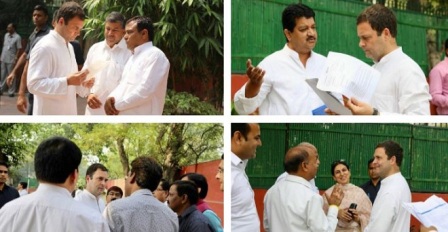 जब पार्टी मुख्यालय में राहुल गांधी ने लगाया जनता दरबार, देखें तस्वीरें