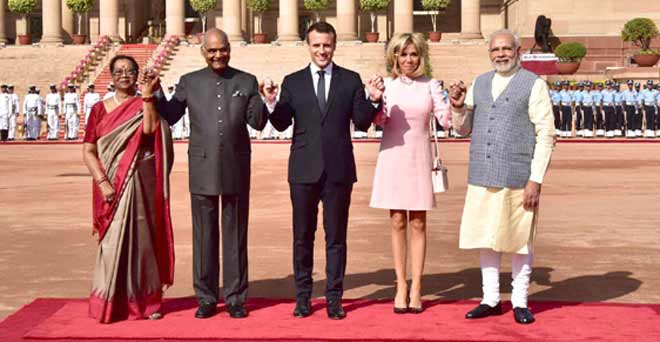 फ्रांसीसी राष्ट्रपति बोले, भारत से रिश्ते ऐतिहासिक