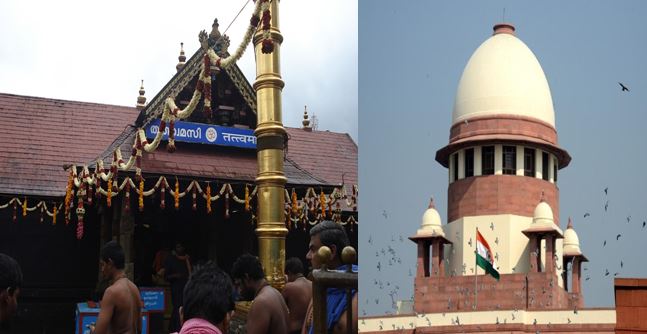 सबरीमाला मंदिर में महिलाओं के प्रवेश पर अब सुप्रीम कोर्ट की संविधान पीठ करेगी फैसला