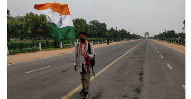 पीएम मोदी को वादे की याद दिलाने ओडिशा से पैदल दिल्ली पहुंचे मुक्तिकांत