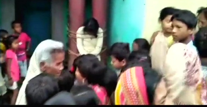 बिहार में खंभे से बांधकर युवती की पिटाई, वीडियो वायरल होने के बाद चार गिरफ्तार