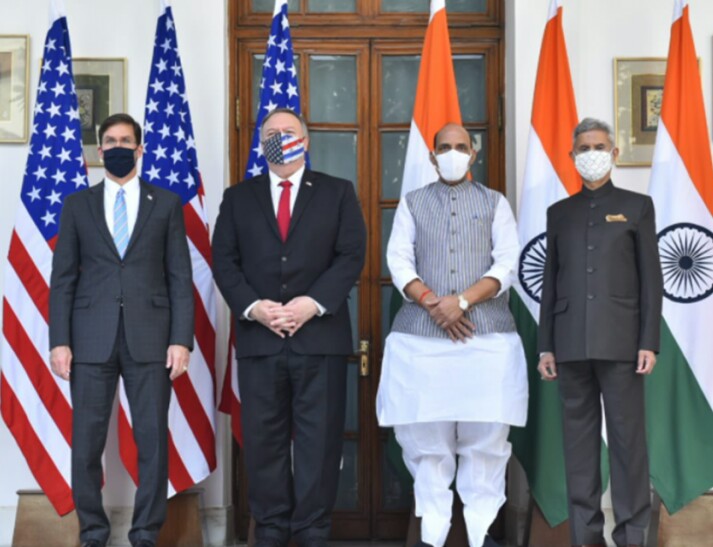 भारत-अमेरिका के बीच महत्वपूर्ण रक्षा समझौते बेका पर हस्ताक्षर