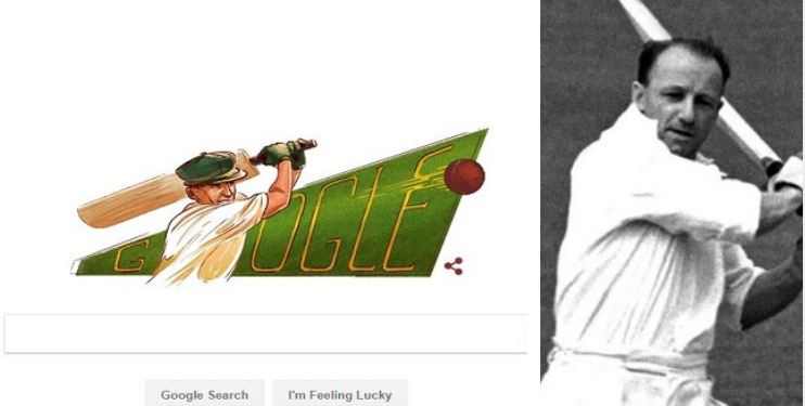 क्रिकेट के महान खिलाड़ी डॉन ब्रैडमैन के जन्मदिन पर गूगल ने डूडल बनाकर किया याद