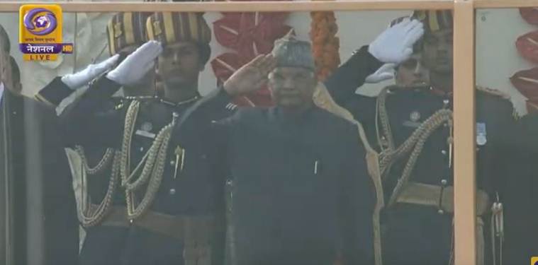राष्ट्रपति रामनाथ कोविंद ने तिरंगा फहराया, देश मना रहा है 71वें गणतंत्र दिवस