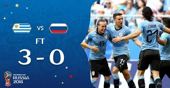 फीफा वर्ल्डकप 2018ः मेजबान रूस के लिए आत्मघाती गोल पड़ा भारी, उरुग्वे 3-0 से जीता