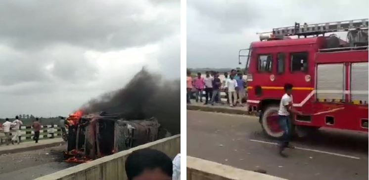 महाराष्ट्र में मराठा आरक्षण आंदोलन हुआ हिंसक, ट्रक में तोड़फोड़ और आगजनी भी
