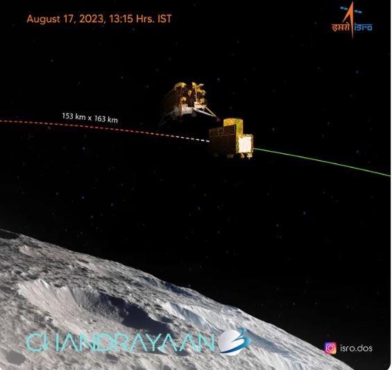 चंद्रयान-3 के लिए बड़ा कदम: अंतरिक्ष यान से अलग हुआ लैंडर 'विक्रम', अब 23 अगस्त को सॉफ्ट लैंडिंग की तैयारी