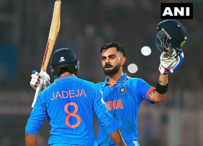 ICC विश्व कप 2023: विराट कोहली के रिकॉर्ड शतक और जडेजा के 5 विकेट से भारत ने दक्षिण अफ्रीका को 243 रनों से हराया