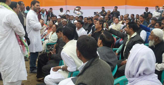 बिहार चुनाव का हवाला दे असम में राहुल ने साधा मोदी पर निशाना