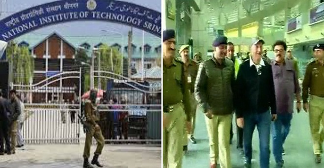 एनआईटी श्रीनगर में लौटी शांति, अनुपम खेर को हवाई अड्डे पर रोका गया