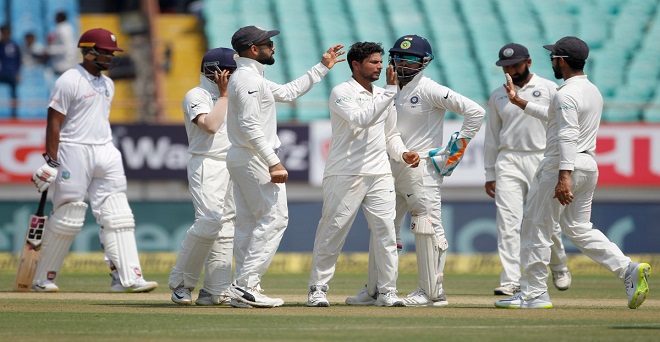 राजकोट टेस्ट: भारत ने वेस्टइंडीज को एक पारी और 272 रनों से हराया