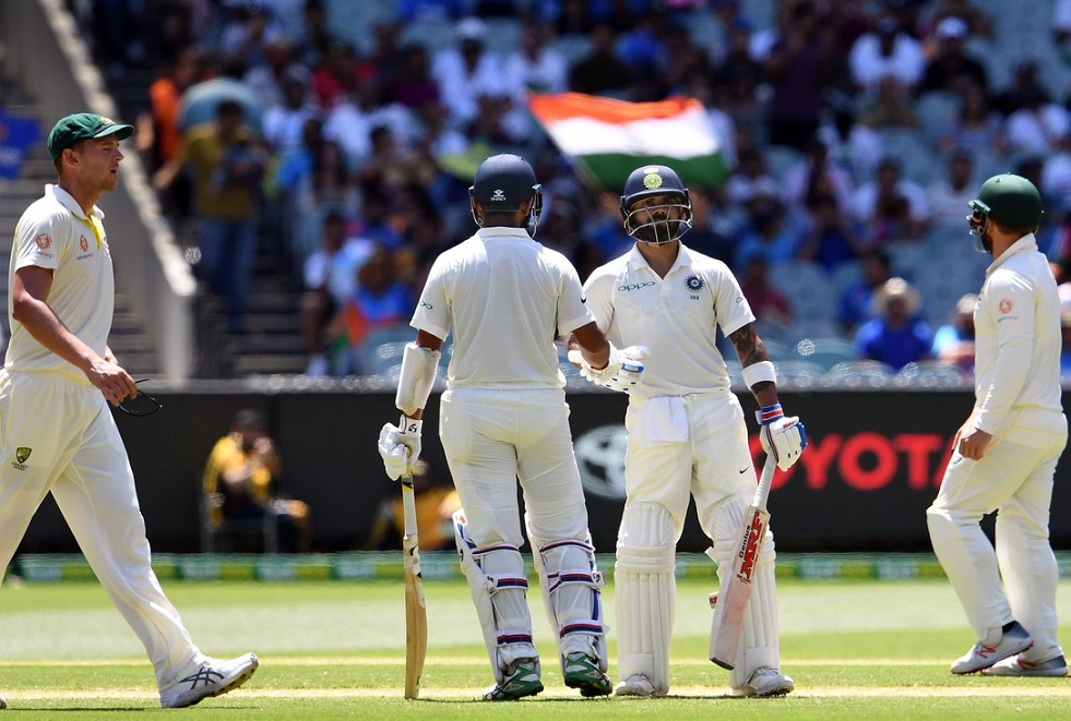 भारतीय टीम ने 7 विकेट पर 443 रन बनाकर पारी घोषित की, ऑस्ट्रेलिया ने नहीं गंवाया विकेट