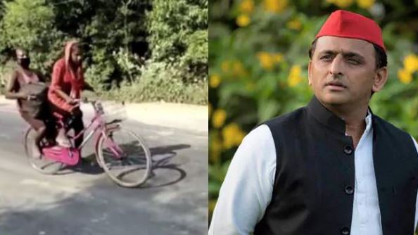 बिहार की इस  लड़की को अखिलेश देंगे एक लाख रुपये, साइकिल पर पिता को बैठाकर किया था 1200 किमी का सफर