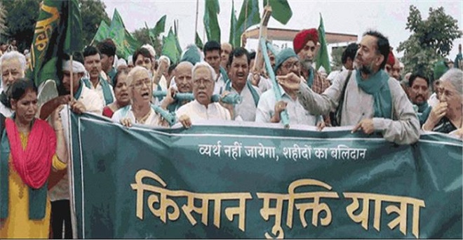 जंतर-मंतर पर आज किसानों की संसद, मुक्ति यात्रा पहुंचेगी दिल्ली