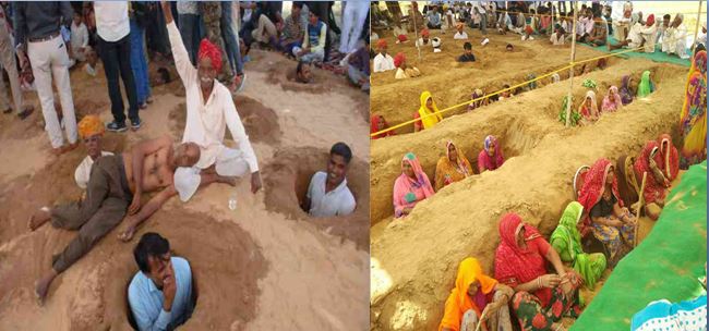 जयपुर में 'जमीन समाधि सत्याग्रह' क्यों कर रहे हैं नींदड़ के किसान, जानें पूरा मामला