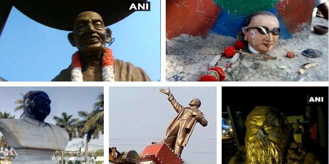 मूर्तितोड़ राजनीति की आग केरल तक, अब महात्मा गांधी की प्रतिमा से की गई छेड़छाड़