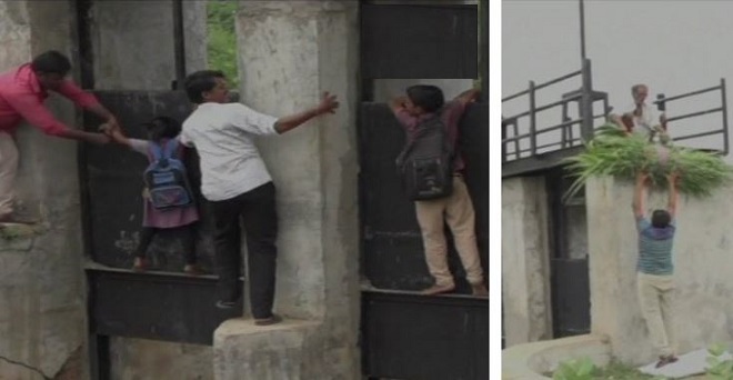 VIDEO: गुजरात का एक ऐसा स्कूल जहां जान हथेली पर रखकर पहुंचते हैं बच्चे