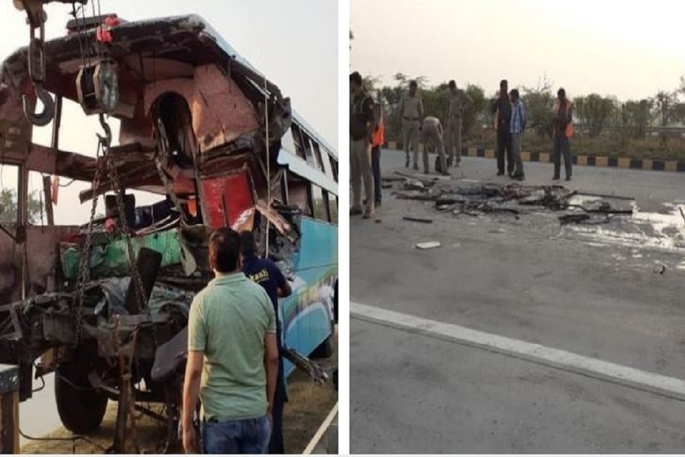 यमुना एक्सप्रेस-वे पर ट्रक और बस की टक्कर, 8 लोगों की मौत, 30 घायल