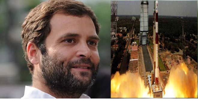 राहुल गांधी ने 31 सैटलाइट्स के सफल परीक्षण पर इसरो को दी बधाई