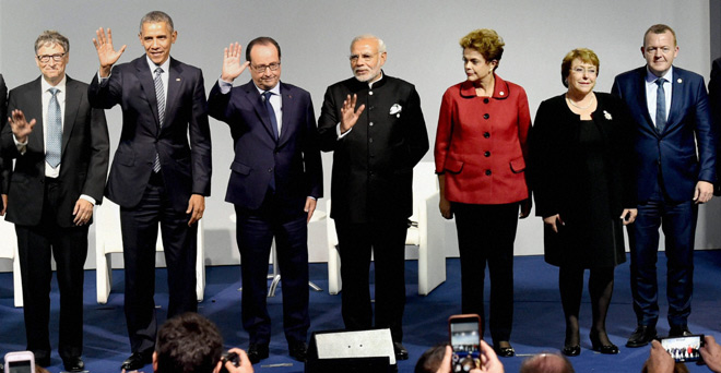 जलवायु सम्मेलन में प्रधानमंत्री नरेंद्र मोदी