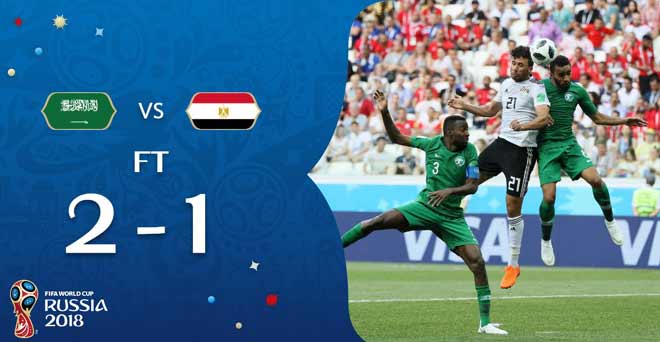 फीफा वर्ल्डकप 2018ः सऊदी अरब ने मिस्र को 2-1 से हराया