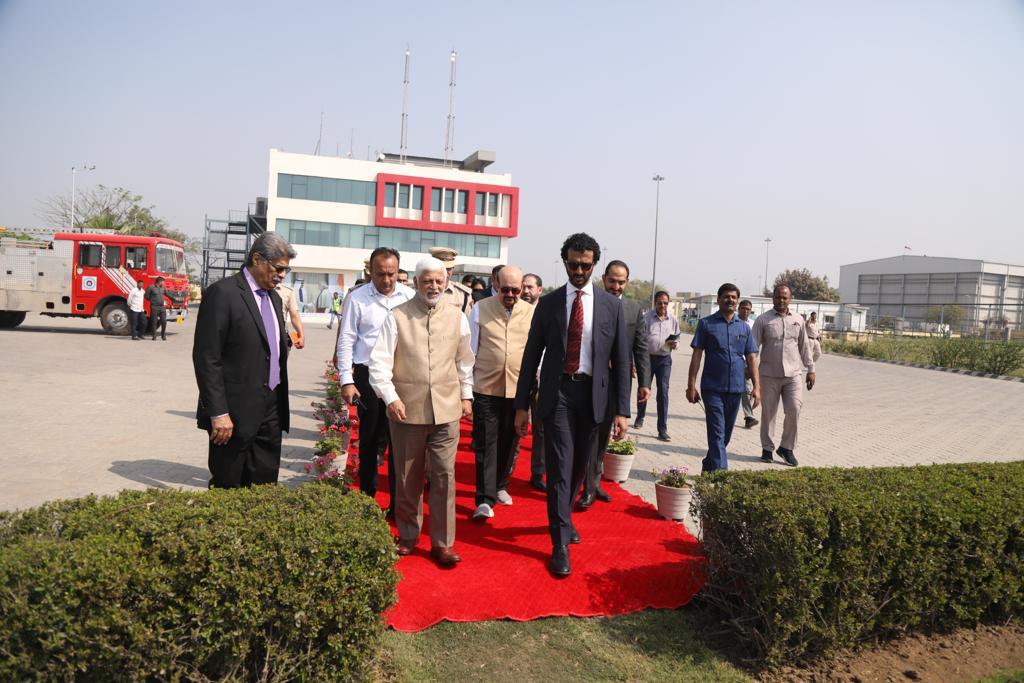 यूएई के अर्थव्यवस्था मंत्री अब्दुल्ला बिन तौक-अल-मरी ने हरियाणा के पलवल में हिंद टर्मिनल लॉजिस्टिक्स पार्क का किया दौरा