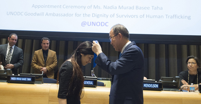 आईएस की यौन दासता से मुक्त हुई युवती को संयुक्त राष्ट्र ने सद्भावना दूत बनाया