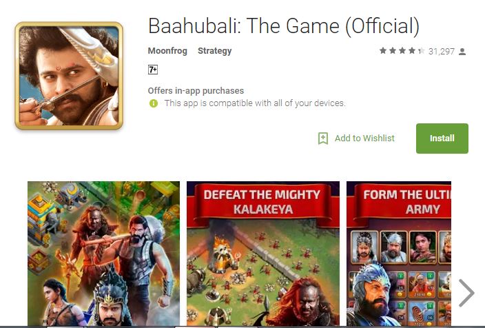 ‘बाहुबली द गेम' का जबरदस्त क्रेज, 10 लाख डाउनलोड्स