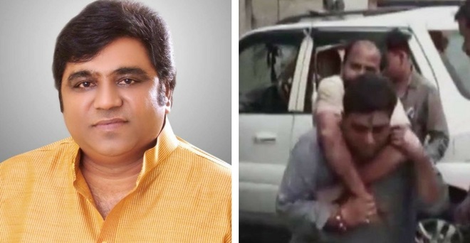 VIDEO: बीजेपी विधायक ने पेश की मिसाल, घायल शख्स को कंधे पर उठाकर अस्पताल पहुंचाया